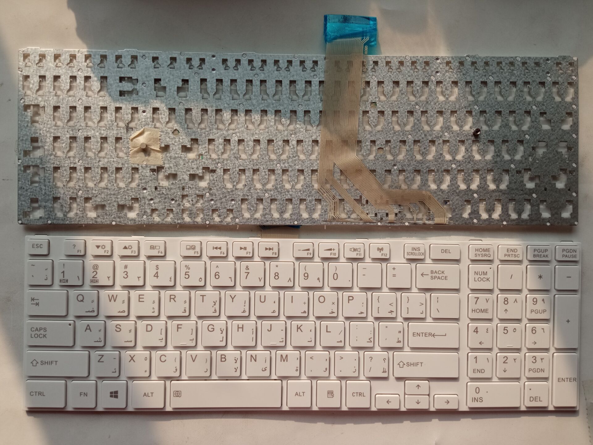 Picture of New Replacement Laptop Keyboard For TOSHIBA C50-A WHITE FRAME BLACK (OEM) AR Layout